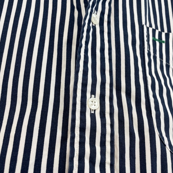 Tommy Hilfiger Short Sleeve Button Down Shirt Navy White Stripe Men L VINTAGE - Picture 9 of 15